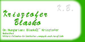 krisztofer blasko business card